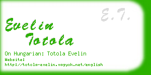 evelin totola business card